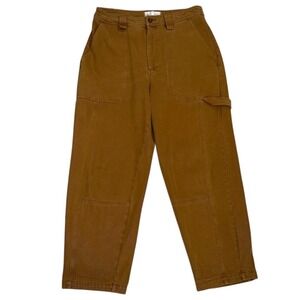 Alex Mill Utility Carpenter Pants Womens 12 Rust Brown 100% Cotton Ideal Zipper